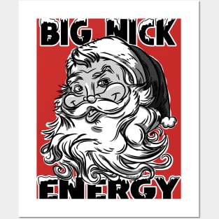 Big Nick Energy Retro Santa Posters and Art